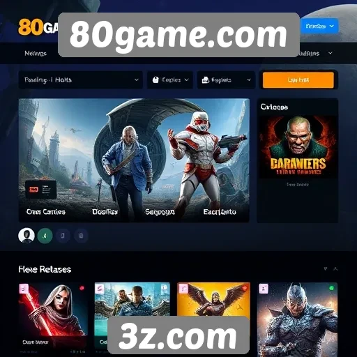 Novas atualizações de interface no site 80game.com